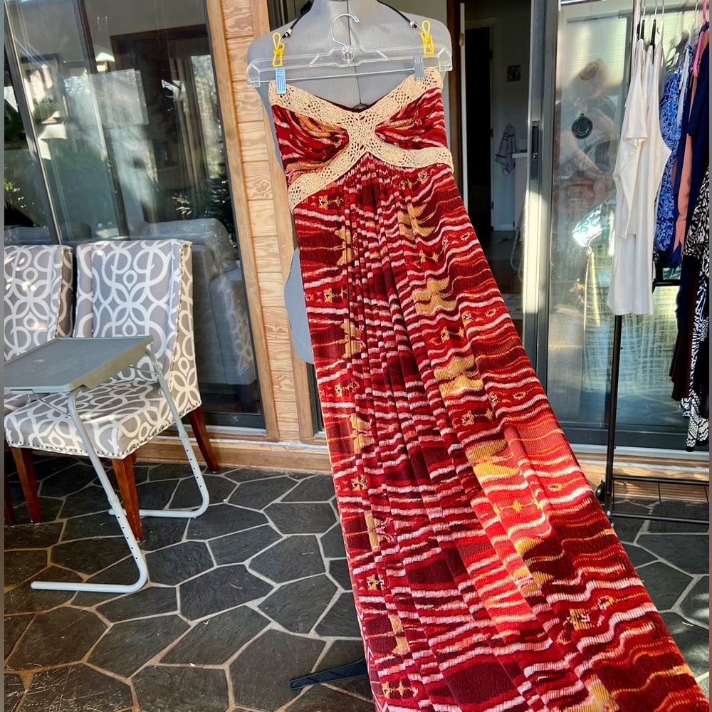 Sky Strapless Maxi Dress NWOT